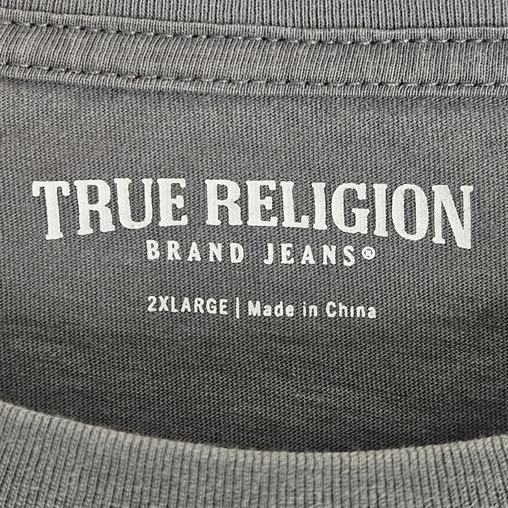 VTG‎ True Religion Tee Shirt Raw Sleeves Size 2XL